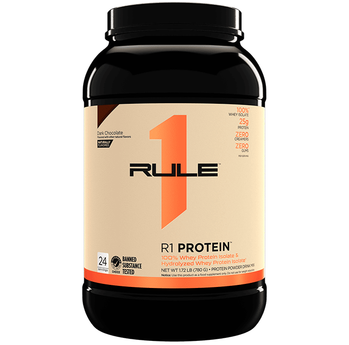 R1 PROTEIN WHEY ISOLATE NATURAL 24 SERV DARK CHOCOLATE 1.72LB Beyond Supplements
